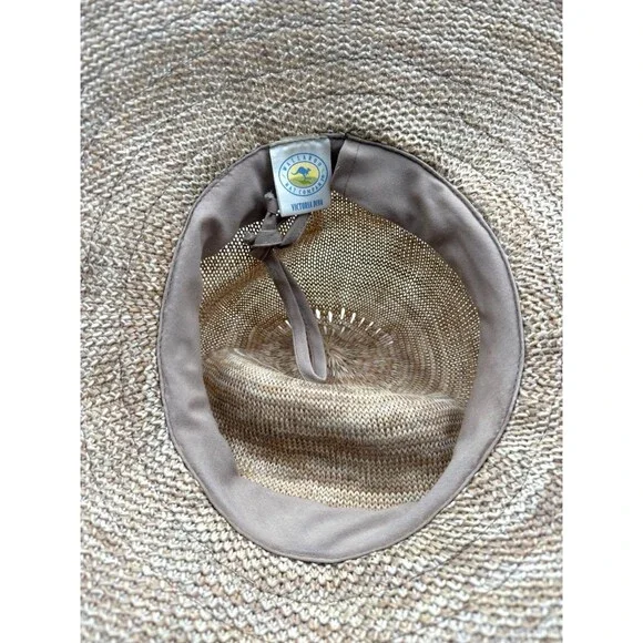 Wallaroo Hat Company "Victoria" Diva Wide Brim Straw Hat Womens OSFM - Picture 10 of 11